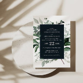 Elegante bruiloft bewaar de datum eucalyptus foto kaart