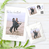 Budget Weddenschap Sparen de Datum QR de Fotokaart Save The Date