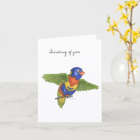 Collection Budgie  Note Card Kaart (Gele Bloem)