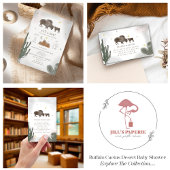 Buffalo Bison Desert Cactus Baby shower Kaart