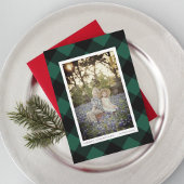 Drieletterige Monogram groene buffelcheque Fleece Deken