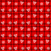 Gepersonaliseerde Buffalo Plaid Snowflake Familief Feestdagen Kaart