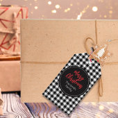 Zwart Wit Buffel Plaid Rustiek Traditioneel Cadeaupapier