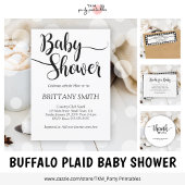 Buffelplaat eenvoudig Baby shower Kaart