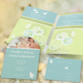 Musical Bumble Bee Damask Borders Shipping Etiket