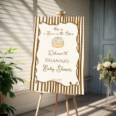 Bun in the oven baking baby shower monogrammed servet