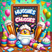 Huggies en chuggies papieren bordje