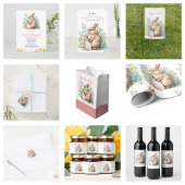 Bunny & Floral Egg Etiket