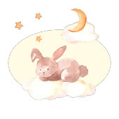 Bunny Dreams Neutraal Baby shower Papieren Bordje