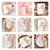 Schattigee Bunny Balloon Paaslente 1e verjaardag Kaart