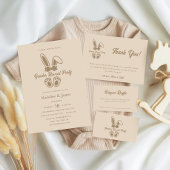 Modern Bunny Light Beige Geslacht Onthullen Kaart