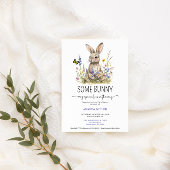 Bunny wilde bloemen aangepaste naam inpakpapier vel