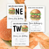 Waterverf Burger Party Verjaardag Vlaggetjes