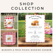 Burgers & Fries Picknick Trouwdouche Kaart