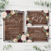 Blush roze & Bourgogne Red Return-label Etiket (Personaliseer de collectie van deze zelfstandige maker.)