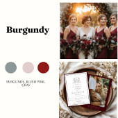 Elegant Burgundy & Ivory Wedding Thank You Groot Cadeauzakje