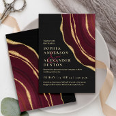 Bourgogne gouden agaat edelsteen uitnodigingen wikkel