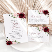 Rode bloemen, roze bloemen, welkom in Baby shower Spandoek