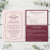 Blozende bordeauxgroene monogram bruiloft save the date (Personaliseer de collectie van deze zelfstandige maker.)