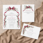 Bourgondische Boogslinger Winter Kerst Huwelijk Cadeaulabel (Personaliseer de collectie van deze zelfstandige maker.)