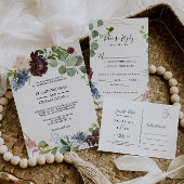 Bourgogne Goud Geometrisch Gevouwen Bruiloft Programma