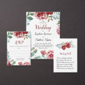 Bourgondië Floral Roos krans Monogram bruiloft Bedankdoosjes (Personaliseer de collectie van deze zelfstandige maker.)