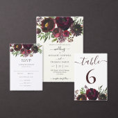 Burgundy Floral Scan to RSVP Wedding Enclosure Ca Informatiekaartje (Personaliseer de collectie van deze zelfstandige maker.)