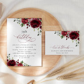 Burgundy Flowers, Red Flowers, Birthday Welcome Spandoek