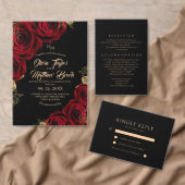  Burgundy Roses Floral Rustic Wedding Save The Date (Personaliseer de collectie van deze zelfstandige maker.)