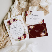 groen rood en bloesem servet