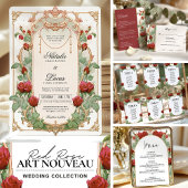 Vintage Burgundy Red Head Table Seating Chart