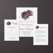 Bourgogne Roos bruiloft Wishing Well Kaarten (Personaliseer de collectie van deze zelfstandige maker.)