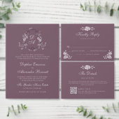 Bourgondische Vintage Botanische Etiket (Personaliseer de collectie van deze zelfstandige maker.)