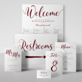 6 Tabel Ruby Red Burgundy Maroon Zoon Grafiek Poster