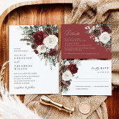 Bourgondisch winterbloemen bruiloftsreceptie menu