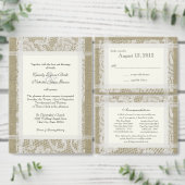 Kant en Burlap Look Routebeschrijving Invoegen Informatiekaartje (Personaliseer de collectie van deze zelfstandige maker.)