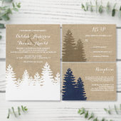 Rustieke Burlap Pine Bomen Winter Bruiloft Servet (Personaliseer de collectie van deze zelfstandige maker.)