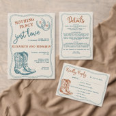 Western Cowboy Boots Horseshoe Wedding Welcome Poster (Personaliseer de collectie van deze zelfstandige maker.)