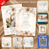 Boho Terracotta Pampas Grass Hartelijk dank Ronde Sticker