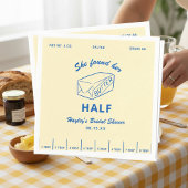 She Found Her Butter Half Bridal Shower Label