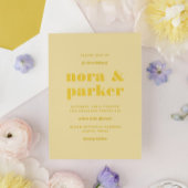 Butter Yellow Simple Table Number