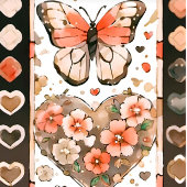 Vlinders, harten en bloemen lichaamskussen