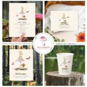 Boterflies Woodland Natuur Baby shower P Reclamebord Met Voetstuk