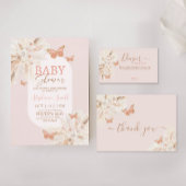 Boterfly Bridal Shower Invitation Kaart