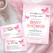 Butterfly Kisses Roze Baby shower Dank u Bedankdoosjes