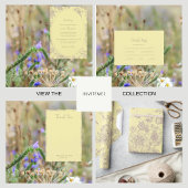 Buttery Yellow Chinoiserie Elegant Wedding Kaart