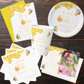 Bedankt voor Buzzing by 1st Bee Birthday Ronde Sticker