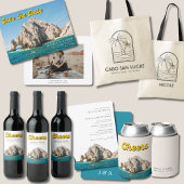 Cabo bruiloft elegante repetitie diner uitnodiging informatiekaartje