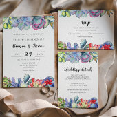 Succulente cactus, gelukkig ooit na feestje kaart