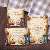Cactus Desert 1st Rodeo Party Bedankkaart